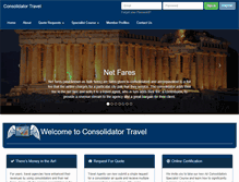 Tablet Screenshot of consolidatortravel.com